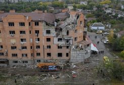 مشهد من القصف الروسي على مدينة ميكولايف الأوكرانية
