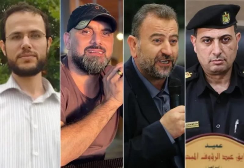 من اليمين فائق المبحوح وصالح العاروري وسامر أبو دقة ورفعت العرعير (مواقع التواصل الاجتماعي)