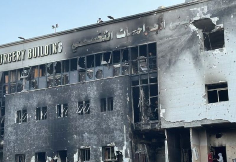 احتراق مشفى في غزة