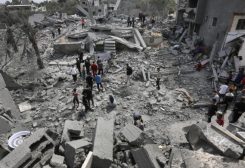 الدمار في غزة جراء القصف الإسرائيلي