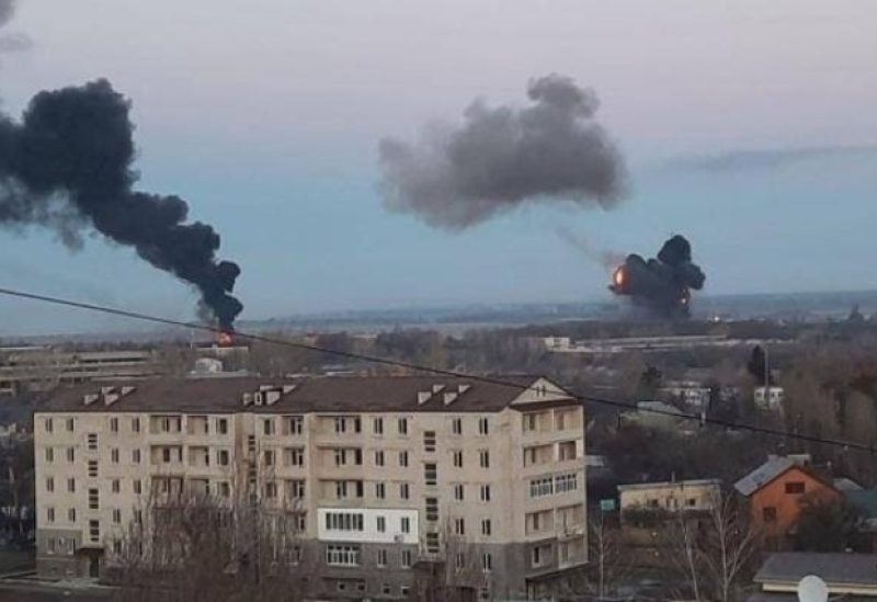 قصف أوكراني على مدينة ليسيكانسك