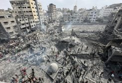 جزء من الدمار الذي خلفه القصف الإسرائيلي على غزة