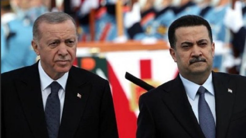 الرئيس التركي رجب طيب أردوغان ورئيس الوزراء العراقي محمد شياع السوداني