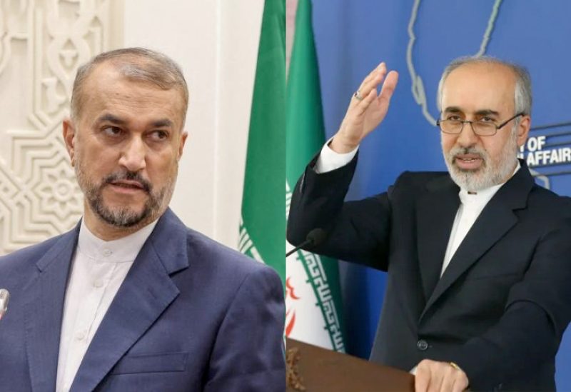 وزير الخارجية الإيراني أمير عبد اللهيان والمتحدث باسم الخارجية الإيرانية ناصر كنعاني