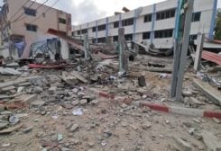 إحدى مدارس غزة المدمرة