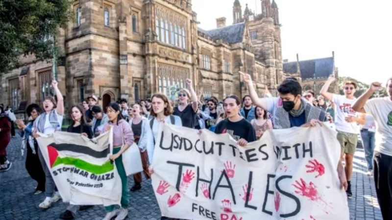 احتجاجات في جامعات أسترالية تنديدا بالحرب على غزة