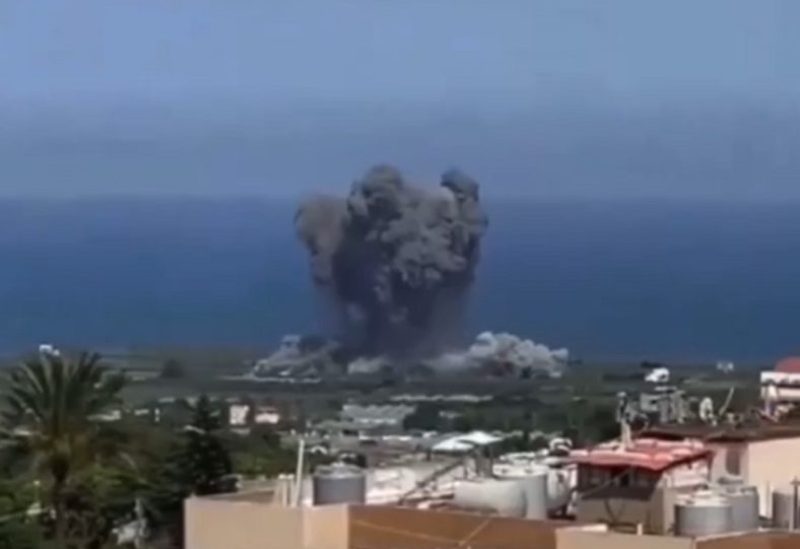 صورة بالقرب من موقع الاستهداف