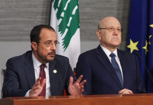 رئيس الحكومة نجيب ميقاتي ورئيس جمهورية قبرص نيكوس خريستودوليدس