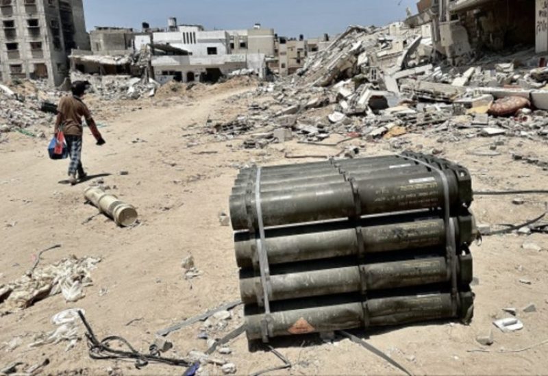 مخلفات أسلحة أمريكية يتركها الجيش الإسرائيلي بخان يونس