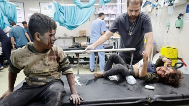 أطفال مصابون في غزة