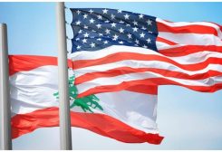 علم لبنان وأميركا