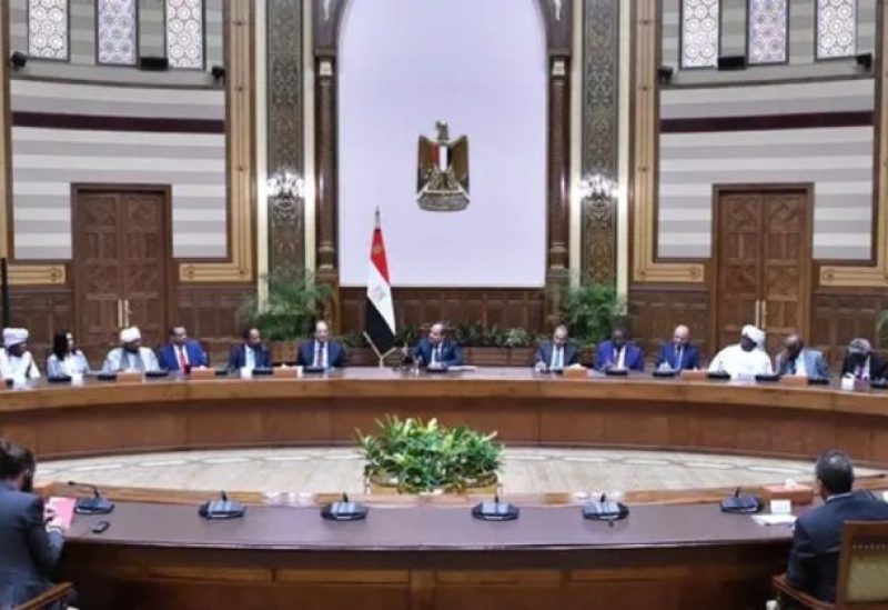 لقاء السيسي مع وفد القوى السودانية