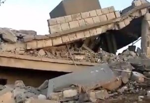 آثار قصف إسرائيلي على جزين في لبنان