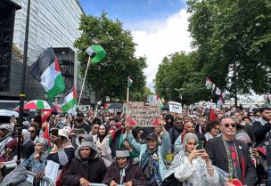 مظاهرات في لندن رفضا للعدوان على غزة - الأناضول