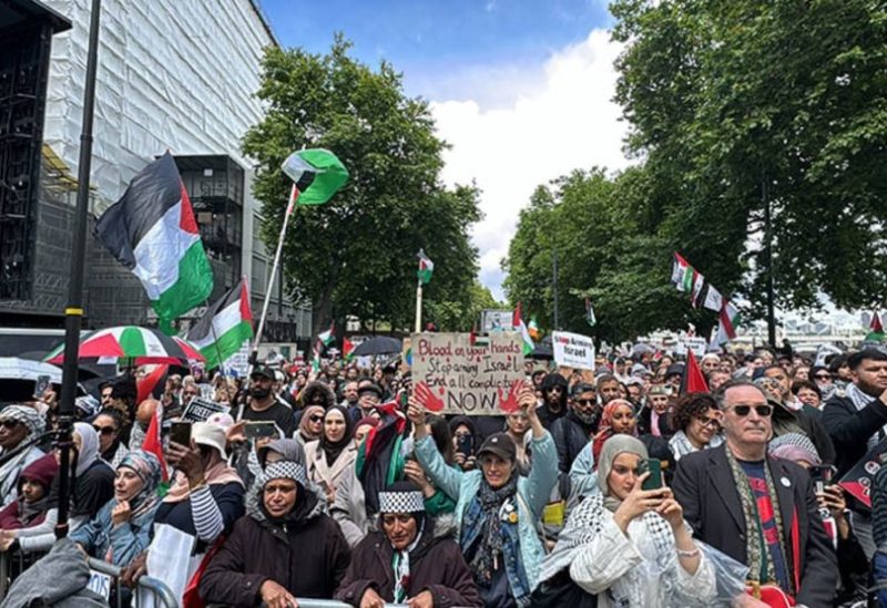 مظاهرات في لندن رفضا للعدوان على غزة - الأناضول