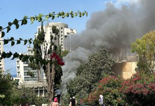 اندلاع حريق هائل في ⁧الجامعة الأميركية⁩ في بيروت
