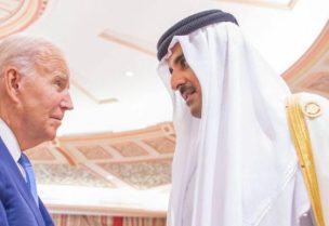أمير دولة قطر الشيخ تميم بن حمد آل ثاني والرئيس الأميركي جو بايدن