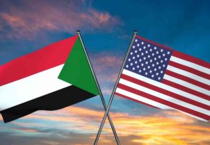 علم أمريكا والسودان