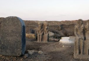 معبد بوتو بموقع تل الفراعين بمحافظة كفر الشيخ بمنطقة الدلتا في مصر