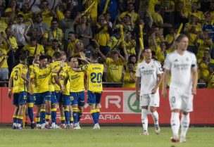 من مباراة ريال مدريد ولاس بالماس