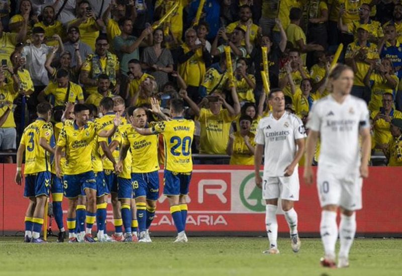 من مباراة ريال مدريد ولاس بالماس