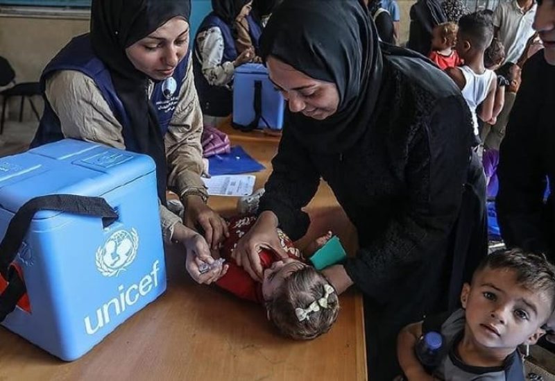 حملة تطعيم من شلل الأطفال بغزة - الأناضول