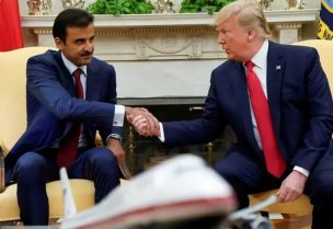 ترامب وأمير قطر الشيخ تميم بن حمد - أرشيفية
