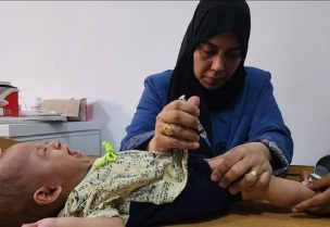 حملة تطعيم من شلل الأطفال بغزة - الأناضول