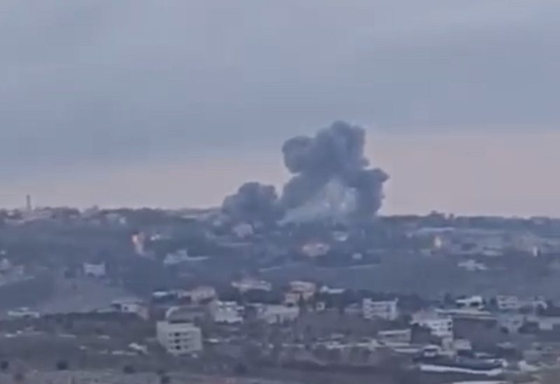 صورة من مكان الاستهداف في بيت ياحون