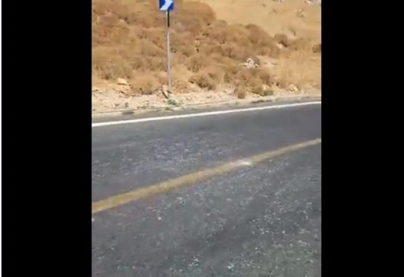 صورة من الفيديو لمكان الاستهداف