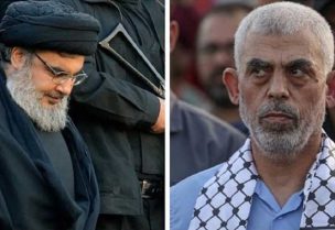 السنوار (يمين) شكر نصر الله على انخراط حزب الله في معركة طوفان الأقصى
