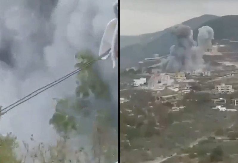لحظة الغارة العنيفة على بلدة جون في الشوف