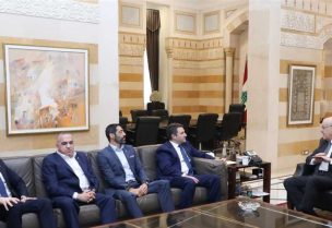 وفد من الكتائب في السراي