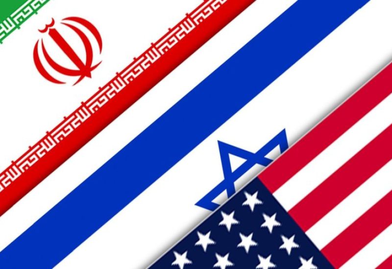 علم إيران وإسرائيل وأمريكا