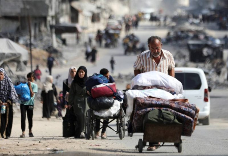 فلسطينيون ينزحون من شمال قطاع غزة