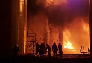 حرائق في مستودعي وقود بروسيا_أرشيفية