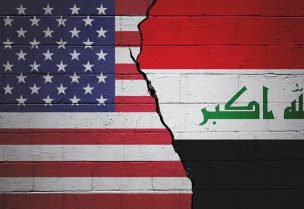 علم العراق وأمريكا