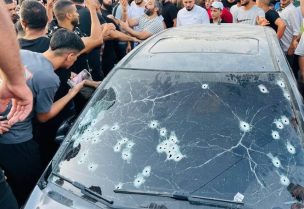 مركبة المقاومين الذين اغتالتهم قوة خاصة إسرائيلية في مدينة نابلس
