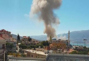 طيران الاحتلال يقصف بلدة بعلول بالبقاع الغربي شرق لبنان- أرشيفية