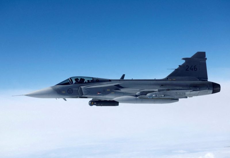 مقاتلة من طراز Saab JAS 39 Gripen تابعة لسلاح الجو السويدي. رويترز