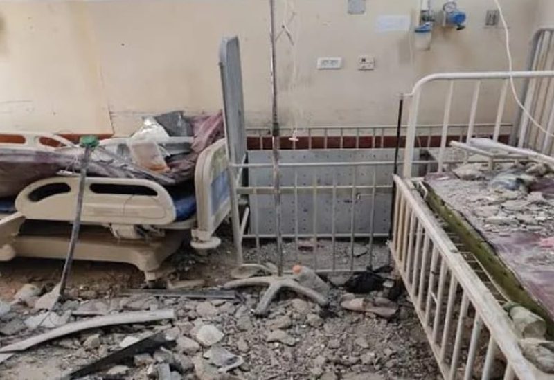 جانب من الأضرار التي ألحقها الاحتلال بمستشفى كمال عدوان بغزة (الصحافة الفلسطينية)