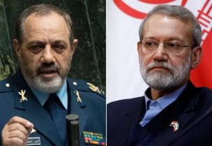 لاريجاني (يمين) ونصير زاده (يسار)