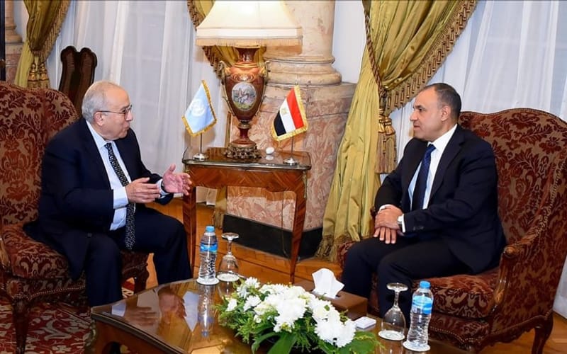وزير الخارجية المصري بدر عبد العاطي ومبعوث الأمم المتحدة إلى السودان رمطان لعمامرة