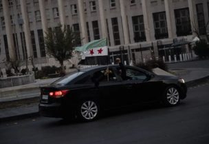 الاحتفالات بسقوط الأسد في ساحة السبع بحرات بدمشق