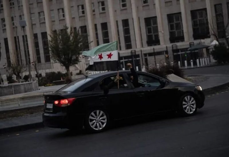 الاحتفالات بسقوط الأسد في ساحة السبع بحرات بدمشق