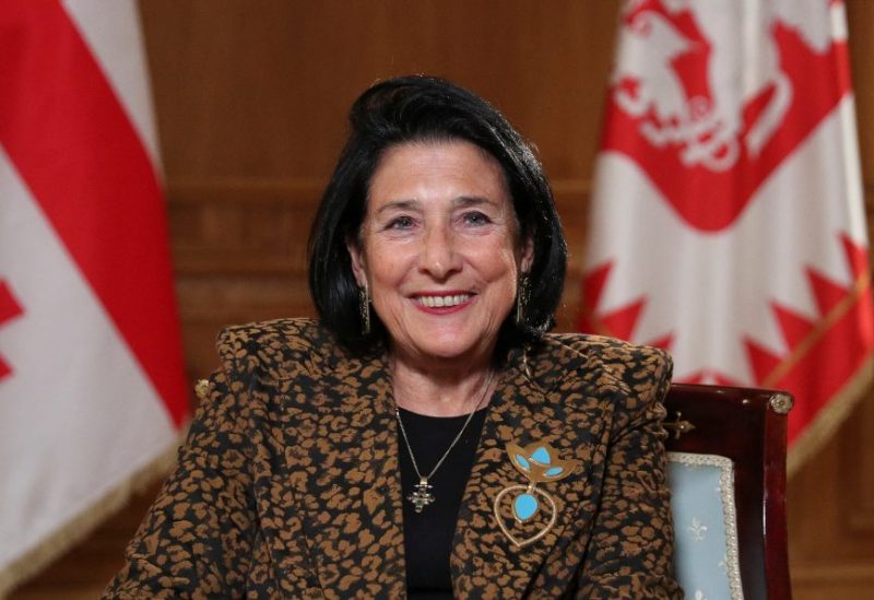 رئيسة جورجيا سالومي زورابيشفيلي خلال مقابلة مع رويترز في تبليسي، جورجيا في 2 ديسمبر/كانون الأول 2024. رويترز