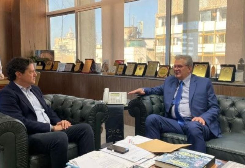 وزير الإعلام في حكومة تصريف الأعمال زياد المكاري سفير صربيا ميلان ترويانوفيتش