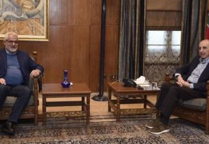 رئيس مجلس النواب نبيه بري في مقر الرئاسة الثانية في عين التينة النائب سجيع عطية