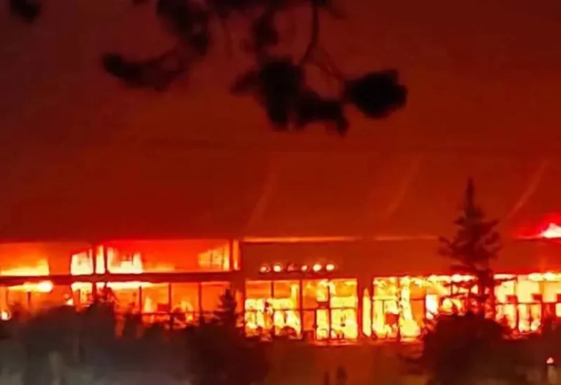 حريق مفتعل في استاد حلب الدولي