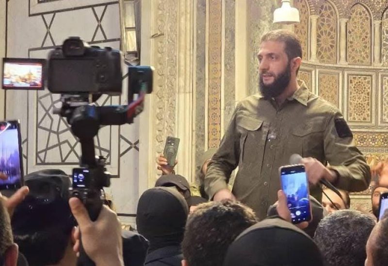قائد الادارة السورية الجديدة أحمد الشرع من المسجد الأموي